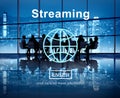 Streaming Internet Media Computer Download Concept Royalty Free Stock Photo