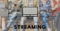 Streaming Media Digital Electronic Technology Concept