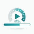 Streaming Media Loading Progress Bar Icon Royalty Free Stock Photo