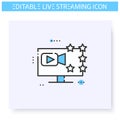 Streaming quality line icon. Editable illustration