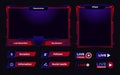 Streaming screen panel overlay game template Royalty Free Stock Photo