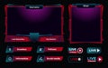 Streaming screen panel overlay game template Royalty Free Stock Photo