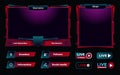 Streaming screen panel overlay game template Royalty Free Stock Photo