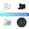 Streaming service user account icon Royalty Free Stock Photo