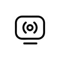 Streaming tv app vector icon, Outline style.