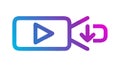 Streaming Video Download, Media Flow Control Icon Vector Design Generative AI Royalty Free Stock Photo