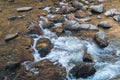 Streaming Water Over The Rocks In Japan