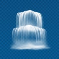 Streaming waterfall with rapids, water waterscape