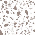 Streamless pattern with topographic icons. Vector illustration.