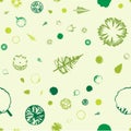 Streamless vector pattern with trees topographic icons