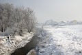 Streamlet near Sofia, Bulgaria - winter picture Royalty Free Stock Photo