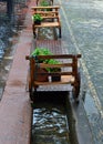 Streamlet in the Old Town of Freiburg in Breisgau, Baden - Wuerttemberg