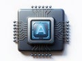 Streamline Big Data Management with Futuristic AI Chipset Neumorphic UI Buttons for Enhanced Database Processing and Royalty Free Stock Photo