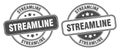 Streamline stamp. streamline label. round grunge sign Royalty Free Stock Photo