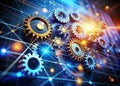 Streamline Your Business Processes with a Powerful Automation Workflow Diagram A Modern Website Header Banner Design