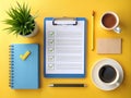 Streamline Your Workflow with This Modern Checklist Clipboard Illustration Ideal for Web Design Task Management and