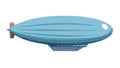 Streamlined Blue Airship Blimp, vector design Generative AI Royalty Free Stock Photo