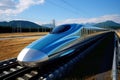 Streamlined Bullet train come. Generate Ai