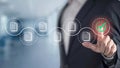 Streamlined digital workflow: Document processing meets final approval. Royalty Free Stock Photo