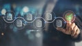 Streamlined digital workflow: Document processing meets final approval. Royalty Free Stock Photo