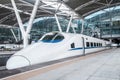 High speed train in China railway station Royalty Free Stock Photo