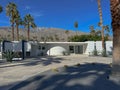 White Brick Modern Home with Flat Roof in Palm Springs