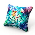 Streamlined Pixel Cushion In Multi-colored Daz3d Style For Manapunk Art