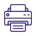 A streamlined printer icon representing printing functionality for documents, images, and more