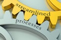 Streamlined processes concept on the gearwheels