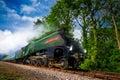 Streamlined Steam Train on Summers Day