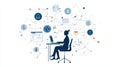 Streamlined Technical Support and Effective Customer Service Workflow Icons for Enhanced Productivity and Efficiency