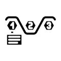 streamlining business process glyph icon vector illustration Royalty Free Stock Photo