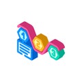 streamlining business process isometric icon vector illustration Royalty Free Stock Photo