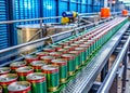 Streamlining Food Processing Automated Canning Line Conveyor System for Maximum Efficiency and Speed Royalty Free Stock Photo