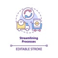 Streamlining processes concept icon Royalty Free Stock Photo