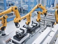 Streamlining Production with Intelligent Robotic Arms in Contemporary Factories.