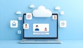 Streamlining Teamwork: Cloud-Based Collaboration for Enhanced Productivity Royalty Free Stock Photo