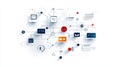 Streamlining Technical Support with Diverse Customer Service Workflow Icons for Better Efficiency and Interaction