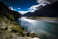 streams and lakes of New Zealand, mountains and tranquil scenes, New Zealand d.y Royalty Free Stock Photo