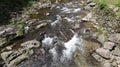 The streams in the mountains of southern Anhui flow swiftly Royalty Free Stock Photo