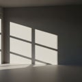 Streams through a window casting sharp rectangular shadows on a Royalty Free Stock Photo