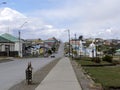 The streat of Punta Arenas, Patagonia, Chile Royalty Free Stock Photo