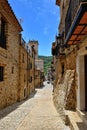 Streeets of the small spanish town Benassal. Royalty Free Stock Photo