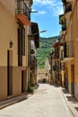 Streeets of the small spanish town Benassal. Royalty Free Stock Photo