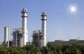 Streem power plant with pollution Royalty Free Stock Photo