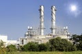 Streem power plant with pollution Royalty Free Stock Photo