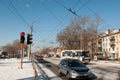 Street of Abakan Royalty Free Stock Photo