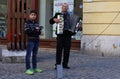 Street Accordionist Royalty Free Stock Photo