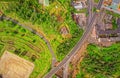 Street Aerial View Of Banos De Agua Santa, Ecuador