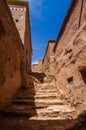 Street of Ait Benhaddou fortified city, kasbah in Ouarzazate, Morocco